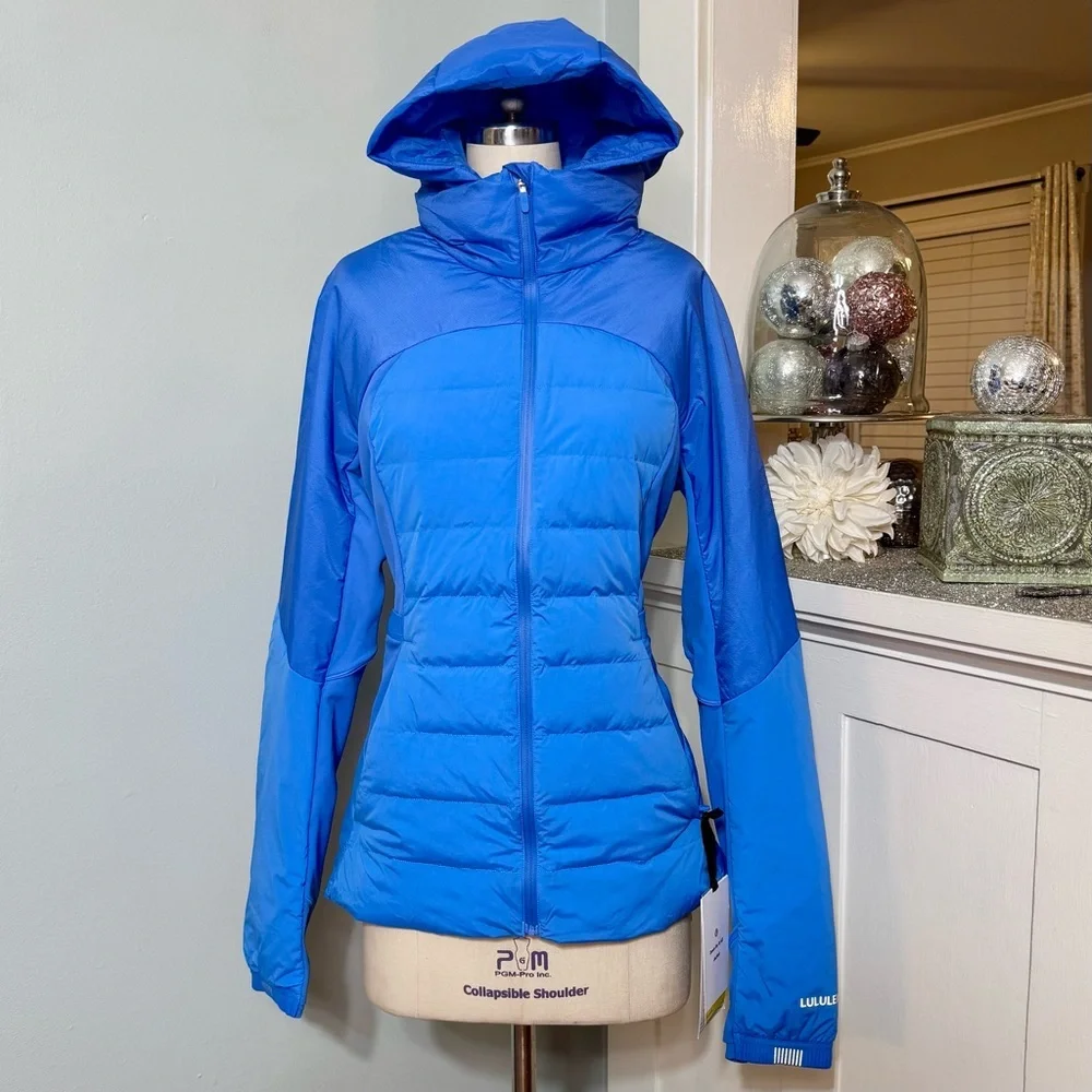 Lululemon Down For It All Jacket Winter Coat Pipe Dream Blue Size 12 NWT - Picture 5 of 16